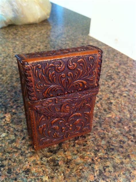 vintage cigarette case leather